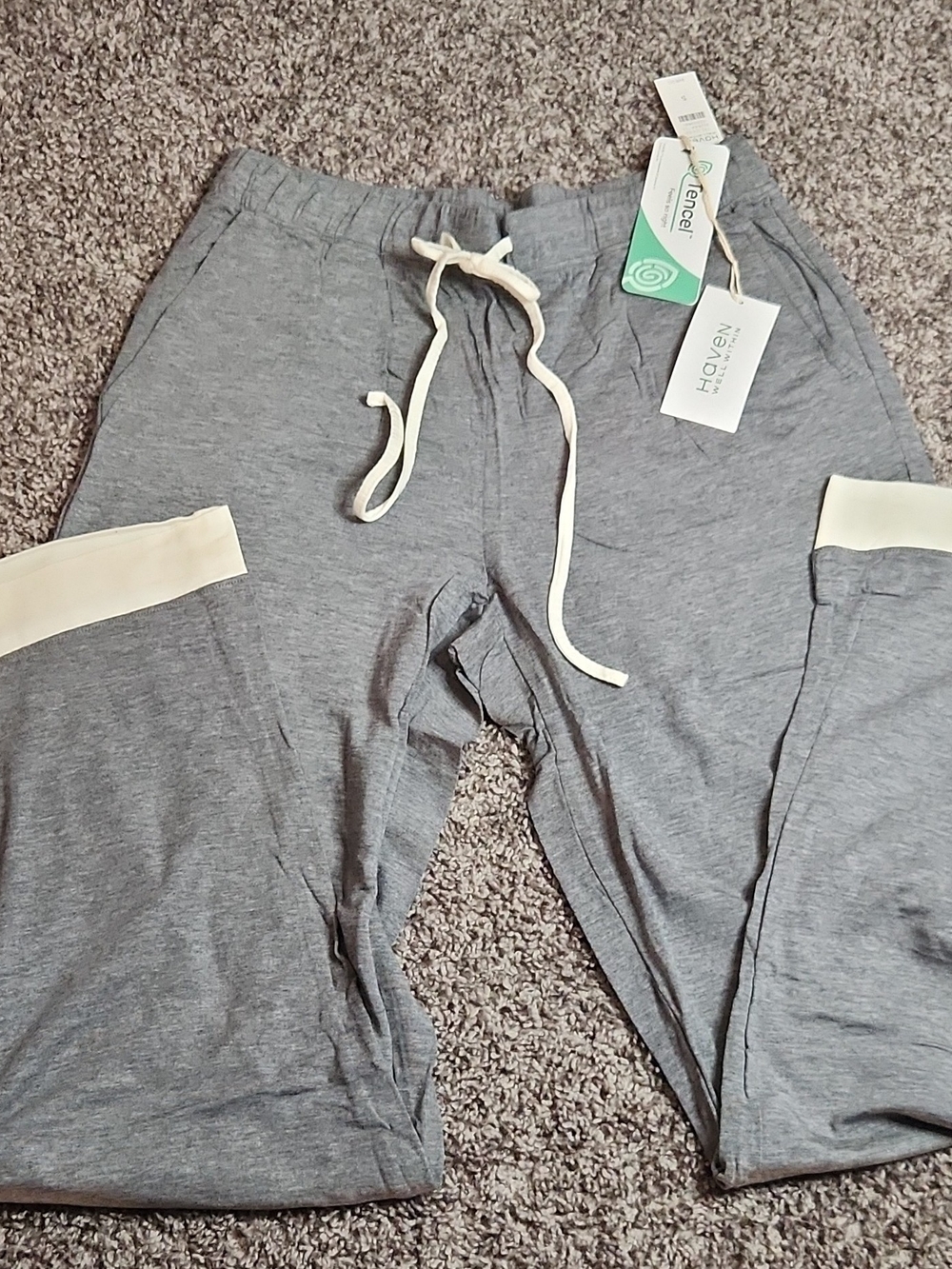 Haven Well Within Pajama Pants Womens Gray with Cream Accents